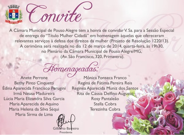 Homenageadas